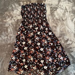Strapless flower dress